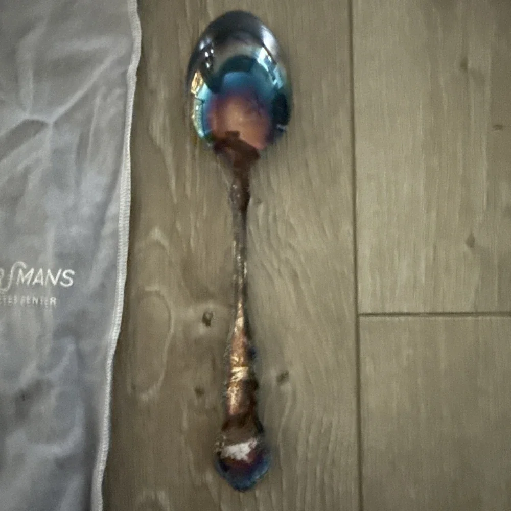 NEW Reed & Barton DRESDEN ROSE Silverplate 1953 Silverware Solid‎ Serving Spoon